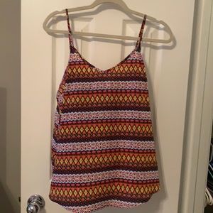 Azteca Tank with Black Lace Back